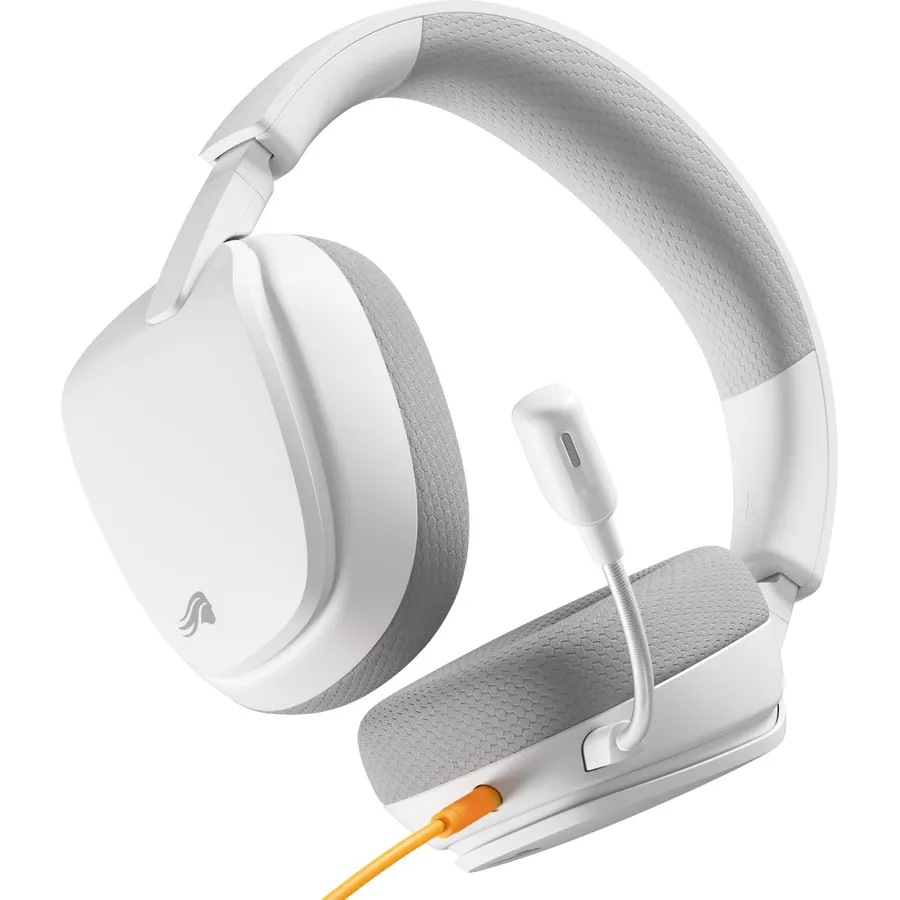 GLORIOUS GHS Eternal - Stereo Gaming Headset for PC, PS5, PS4, Xbox, Switch - Custom Tuned Angled Drivers, Adjustable Crystal Clear Detachable Mic, 3.5mm - Durable, All Day/Night Comfort - White