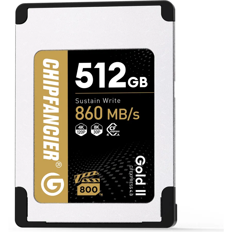 Gold II 512GB CFexpress 4.0 Type A Card VPG800 Certified Sustained Read 1780MB/s & Write 860MB/s for Photographers & Videographers - Sony Alpha FX RAW 8K/12K Video
