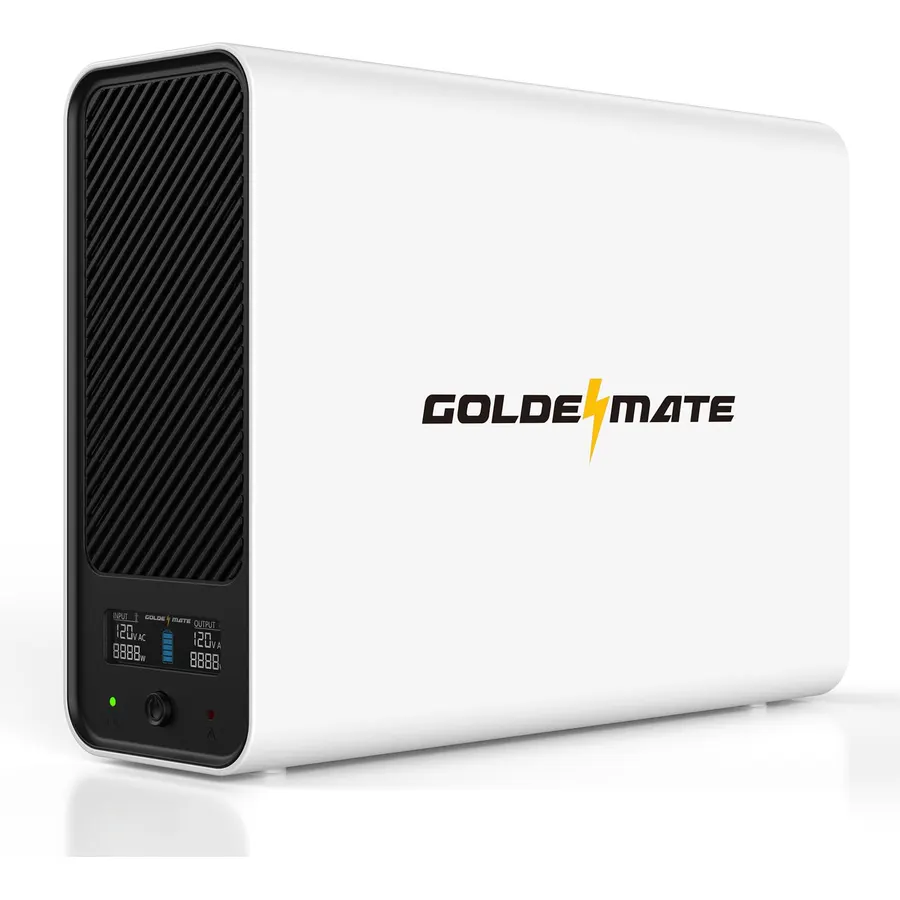GOLDENMATE 1000VA/600W Lithium UPS Battery Backup & Surge Protector, White
