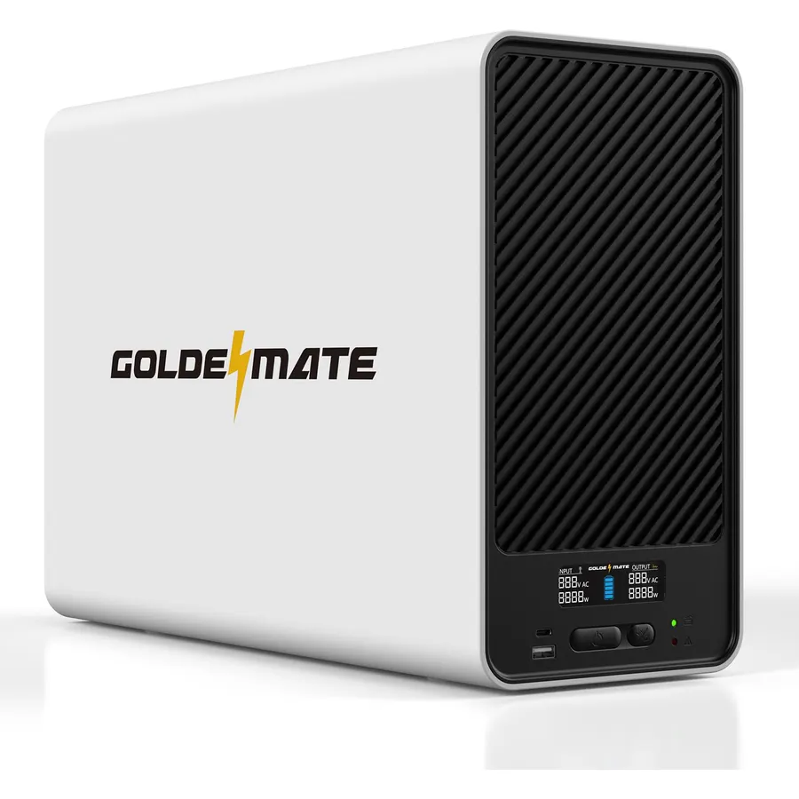 GOLDENMATE 1500VA/1000W Lithium UPS Battery Backup & Surge Protector, White