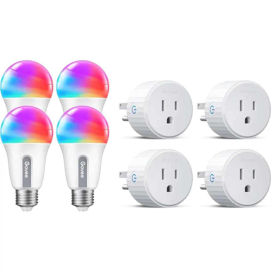 Govee Smart Plug with Energy Monitoring Bundle with Govee A19 LED Light Bulb