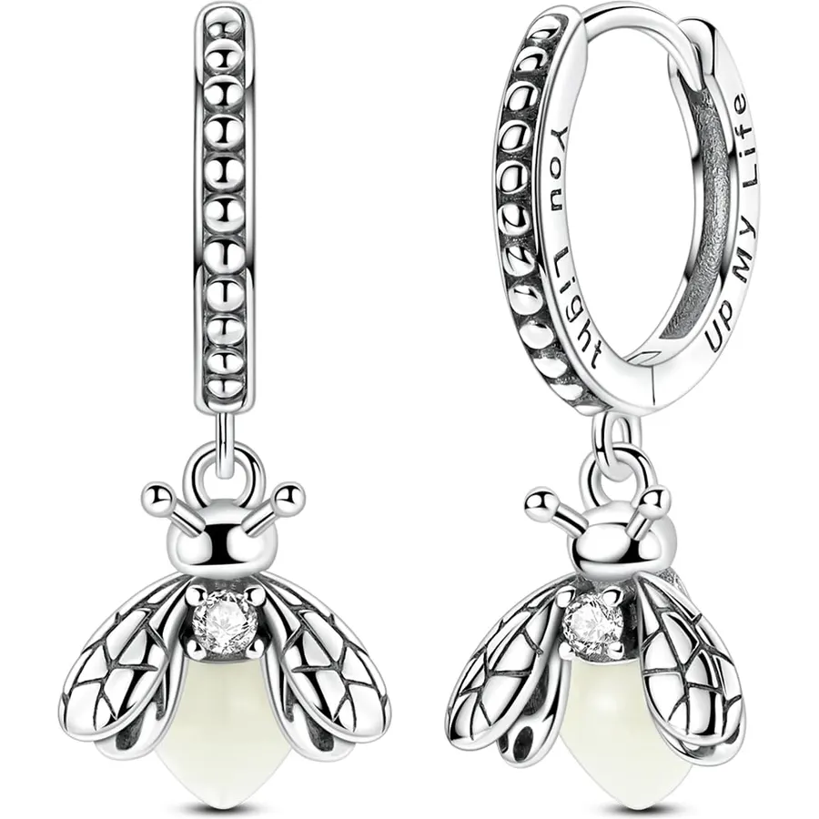 Hapour 925 Sterling Silver Dangle Earrings for Women Small Pink Bow Earring