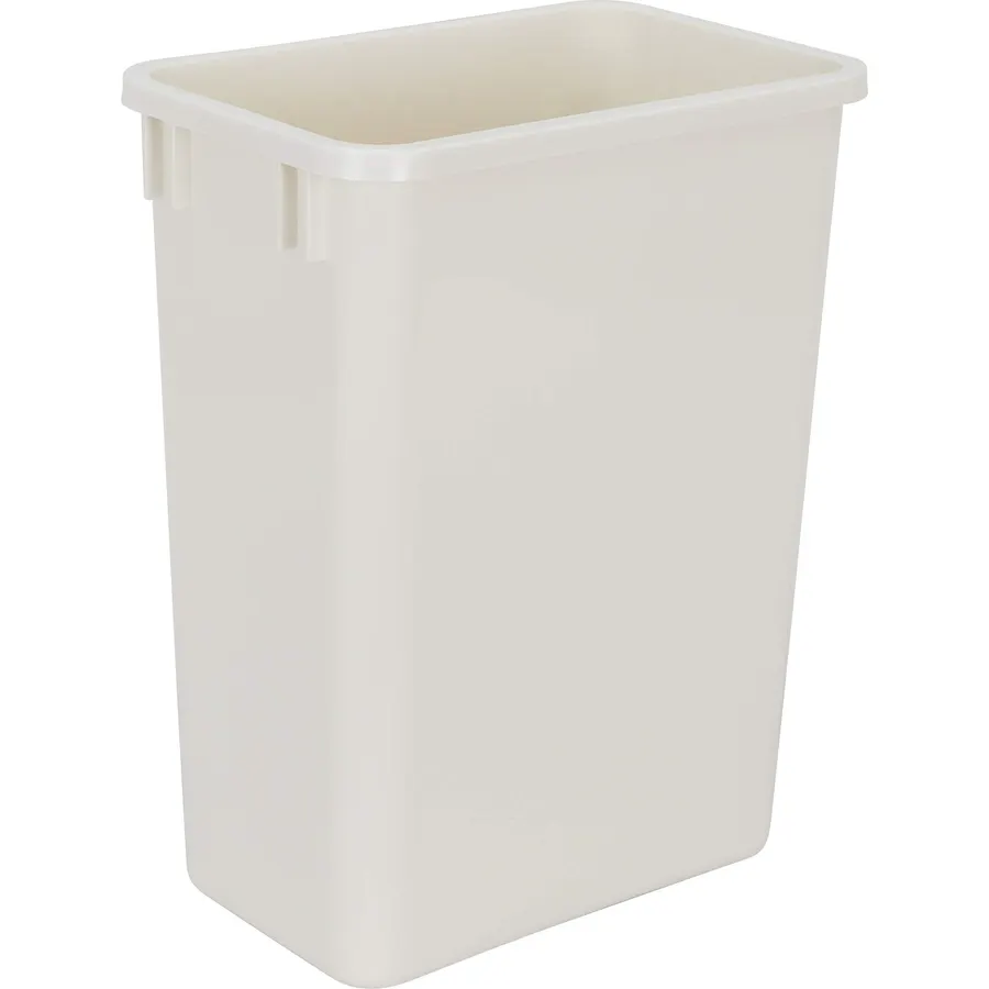 Hardware Resources Plastic Trash Can - Indoor Garbage Bin for Kitchen, Home, Office & Commercial Use - Large Waste Disposal Tub - Compatible with Pull-Outs & Frames - 35-Quart (8.75-Gallon) - Black 1 Count (Pack of 1)