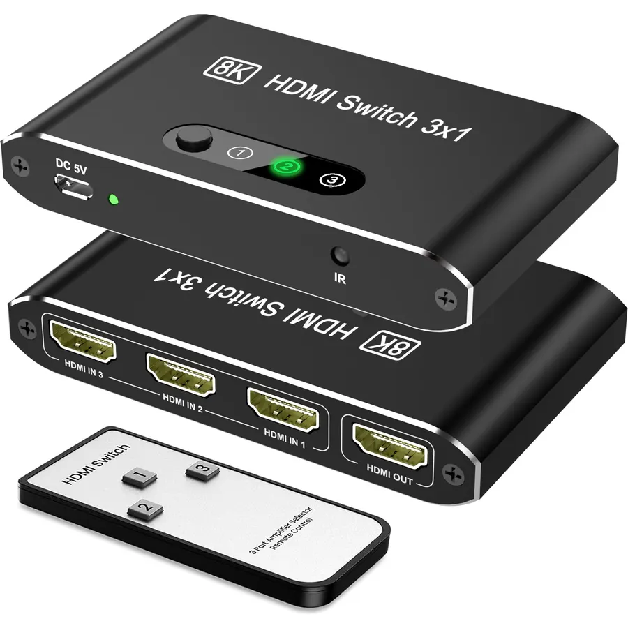 for 8K -Compatible,Ultra HD 48Gbps -Compatible Splitter HDR 2 in 1 Out for /4, TV Stick