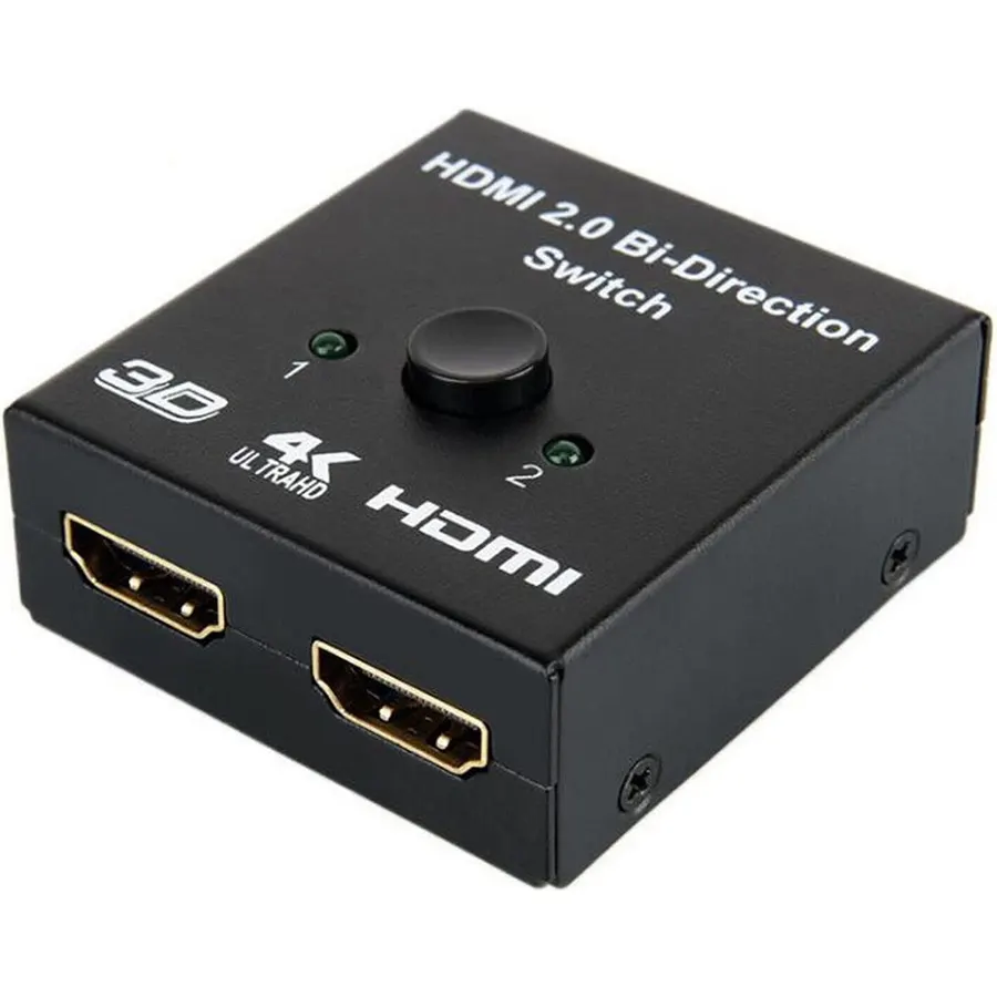 Hdmi Switch Splitter 4K 3D, FDBV - Switcher 2 in 1 Out, HDMI Splitter 1 in 2 Out, Bi-Directional Switch Support 4K 3D HDR for Xbox PS5/4/3 Blu-Ray Player Fire Stick Roku HDTV