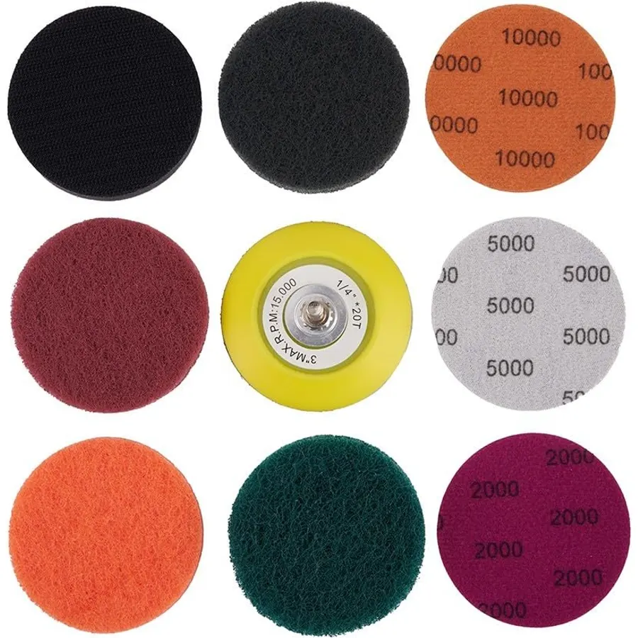Headlight Restoration Kit With Polishing Pads And Sanding Discs