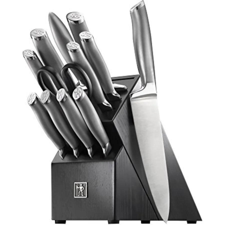 HENCKELS J.A International Modernist 13-pc Knife Block Set, Black…