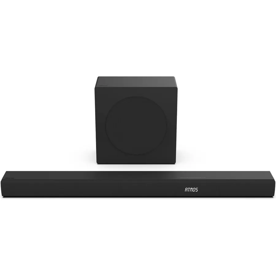 Hisense AX3100Q 3.1ch Soundbar with Wireless Subwoofer, Dolby Atmos, DTS:X, Center Channel, App Control & Remote Control, Bluetooth 5.3, Roku TV Ready, 7 EQ Modes