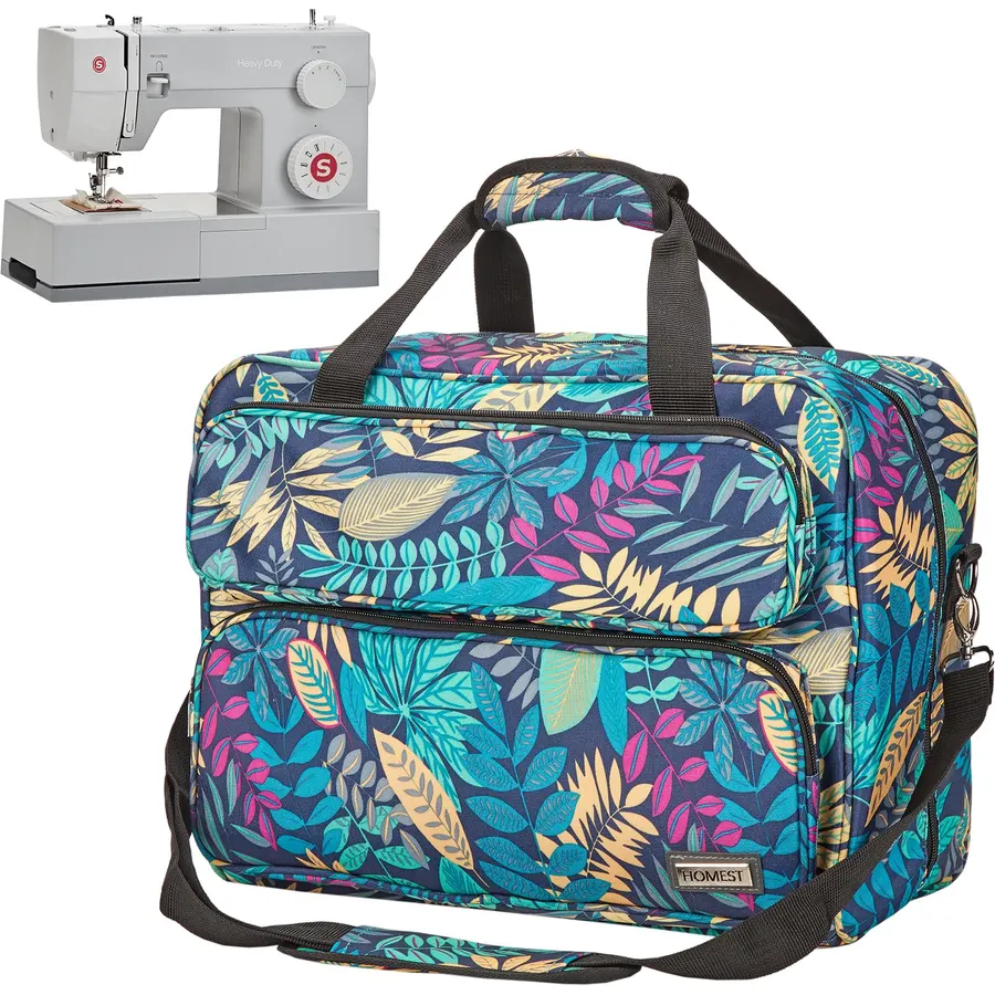 HOMEST Sewing Machine Carrying Case, Universal Tote Bag with Shoulder Strap