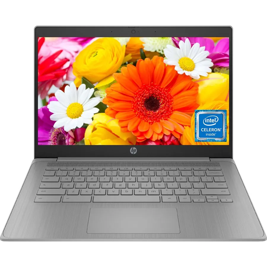 HP 14" HD Chromebook Laptop for Students, Intel Quad-Core N4120(> N4020), 4GB RAM, 64GB eMMC, WiFi, Webcam, HDMI, USB-A&C, 14 Hours Battery life, ZOOM, Chrome OS, CUE Accessories