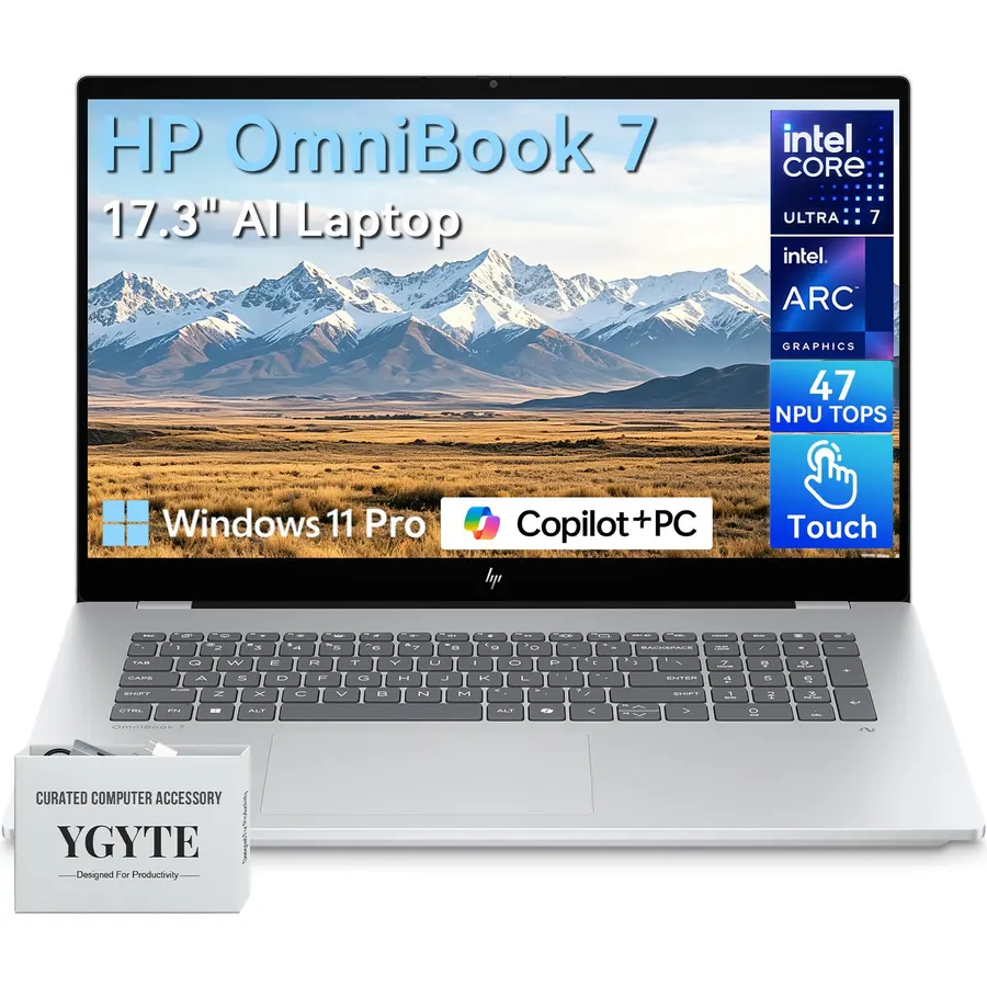 HP 17 Inch Touchscreen Laptop, Intel Core Ultra 7, 32GB DDR5 1TB SSD, Blue