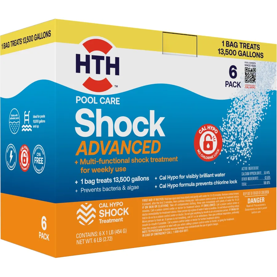 HTH 52036R, Pool Care Shock Advanced, 6 Pack