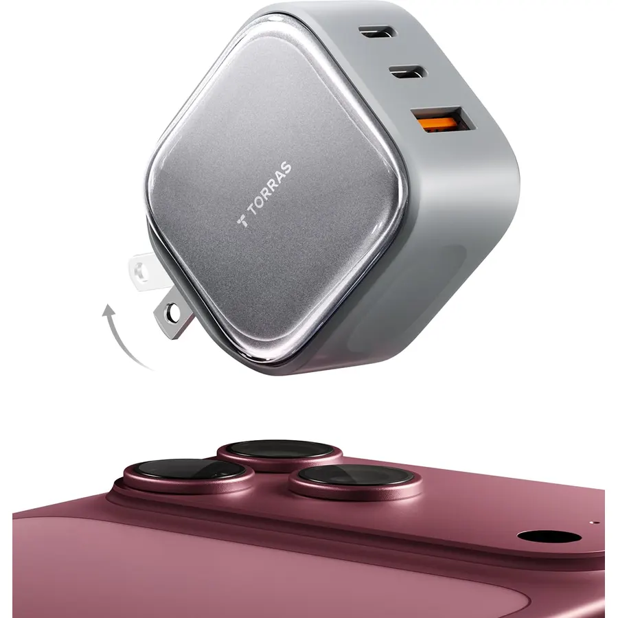 [iPhone 18 Essential] TORRAS 67W USB C Charger Block, 3-Port GaN Charger