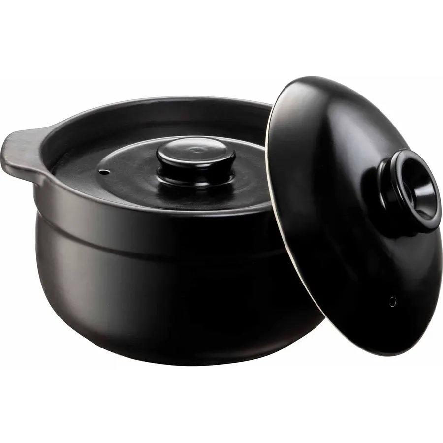 Ishigaki 4480 DL Microwave & Direct Fire Compatible Rice Pot, Double Lid, 3 Cups