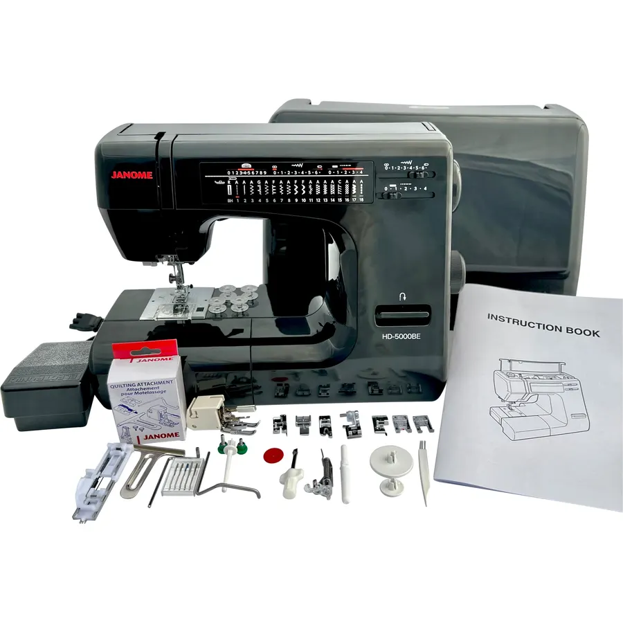 Janome Heavy Duty HD-3000 Black Edition Sewing Machine with Bonus 6 Piece Quilting Kit