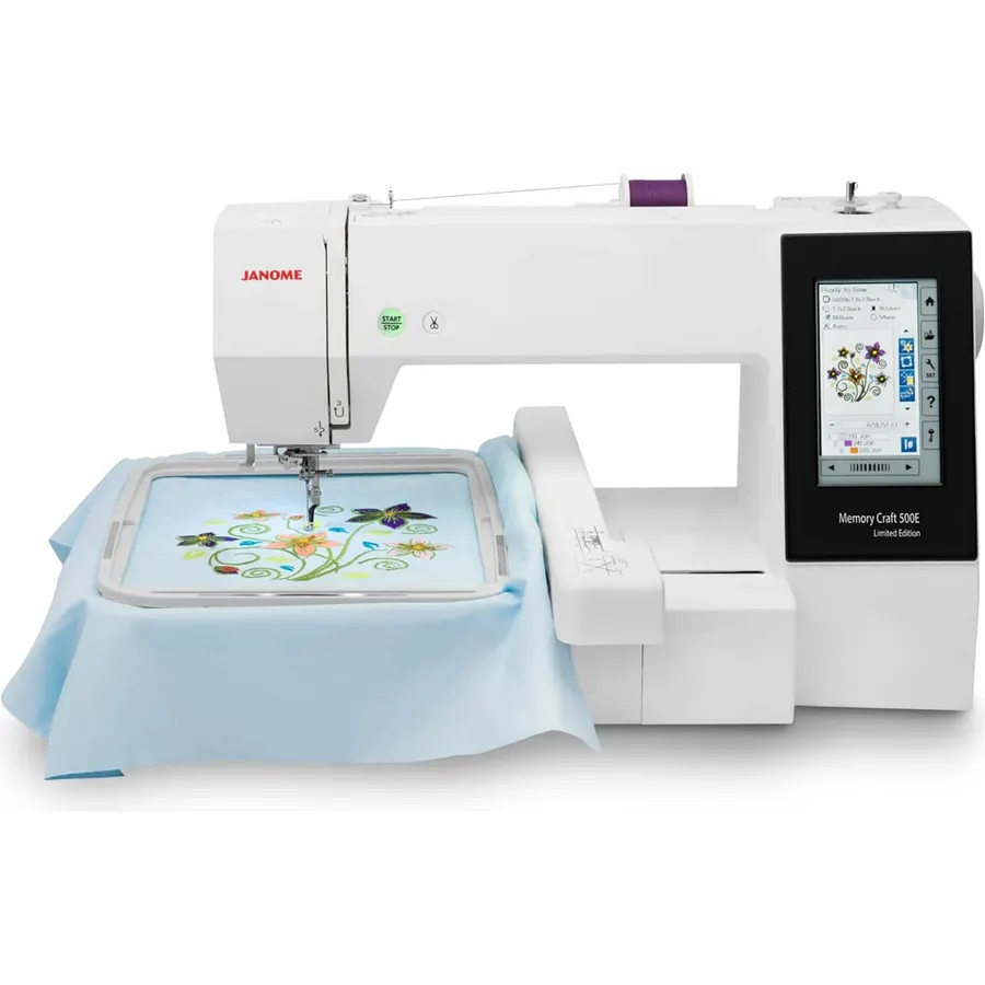 Janome Memory Craft 400E Embroidery Machine with Exclusive Bonus Bundle