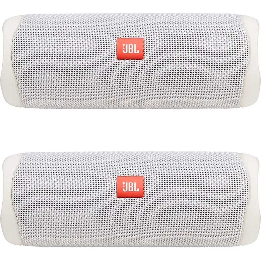 JBL Flip 5 Bundle, White (Pack of 2)
