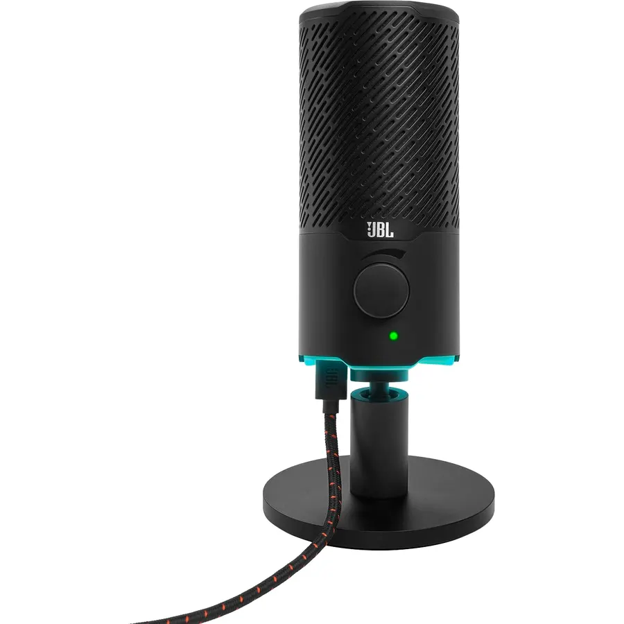 JBL Quantum Stream USB Condenser Microphone, Dual Pattern - Black