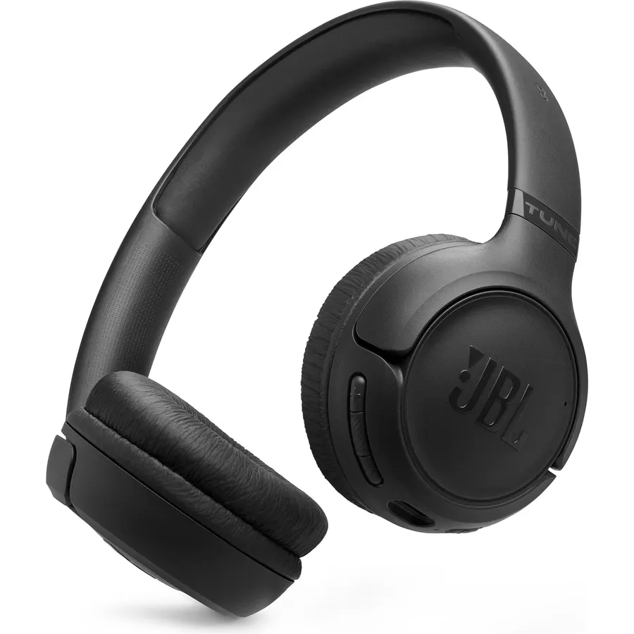 JBL Tune 570BT On-Ear Wireless Bluetooth Headphones with Pure Bass Stereo Sound, Includes Cleaning Cloth - Black(JBLT570BTBLKAM-CC)