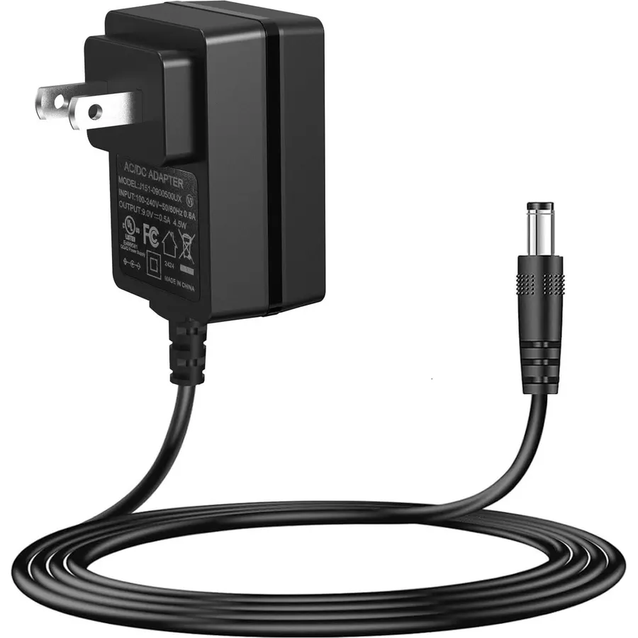 JOYO DC 9V 500mA Guitar Pedal Power Supply Adapter AC Wall Charger Adapter One Spot 5.5mmX2.1mm Compatible for Most Effect Pedals (Tip Negative)
