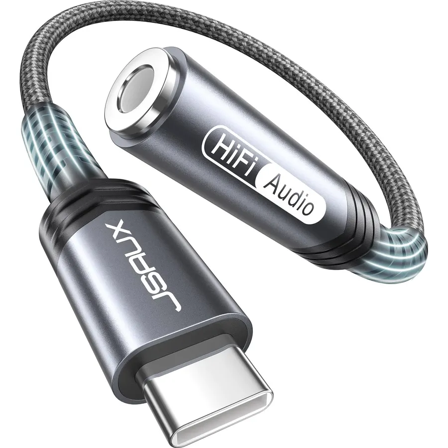 JSAUX USB C to 3.5mm AUX Audio Adapter for iPhone 18 Pro Max, iPhone Duo