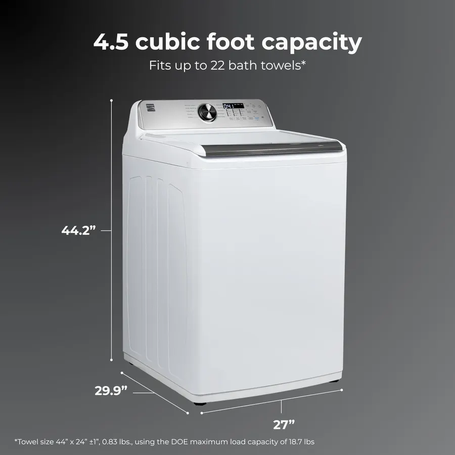 Kenmore 4.1 cu. ft. Top Load Washer with Triple Action Agitator - White