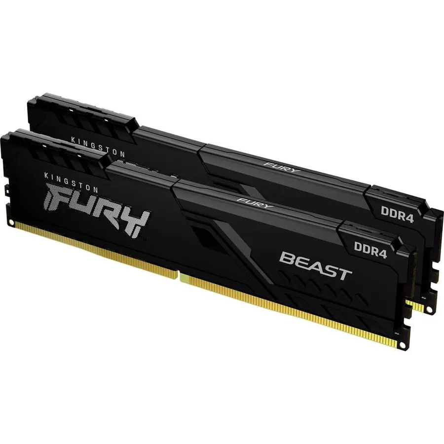 Kingston FURY Beast 32GB (2x16GB) 3200MT/s DDR4 CL16 Desktop Memory Kit of 2 KF432C16BBK2/32