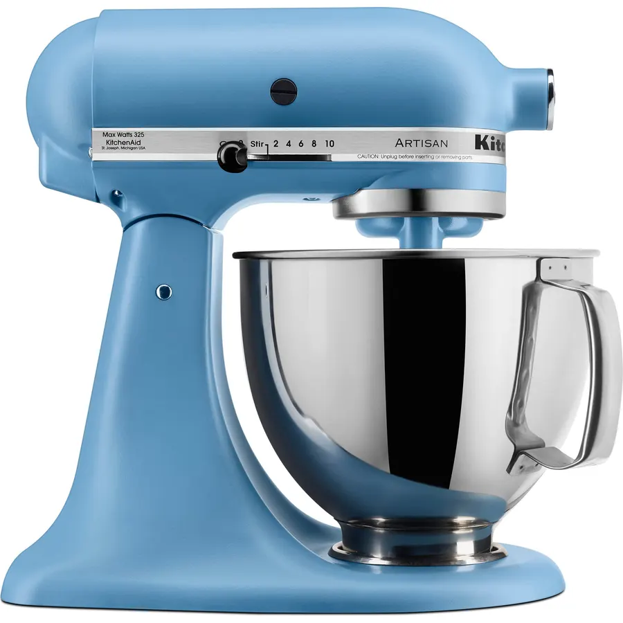 KitchenAid Artisan, 5-Qt Tilt Head Stand Mixer, KSM150PS, Blue Velvet
