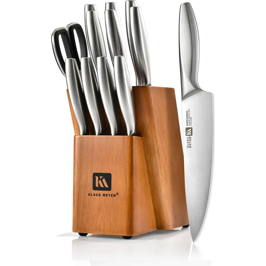 Klaus Meyer Eisen 13 Piece Stainless Steel Kitchen Knife Set With Block