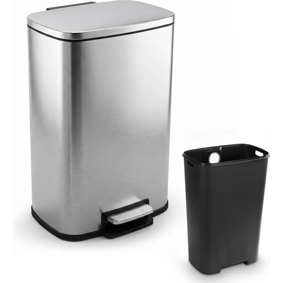 KOOMADE Kitchen Trash Can with Lid,50L/13.2 Gal Trash Bin,Assembled in USA