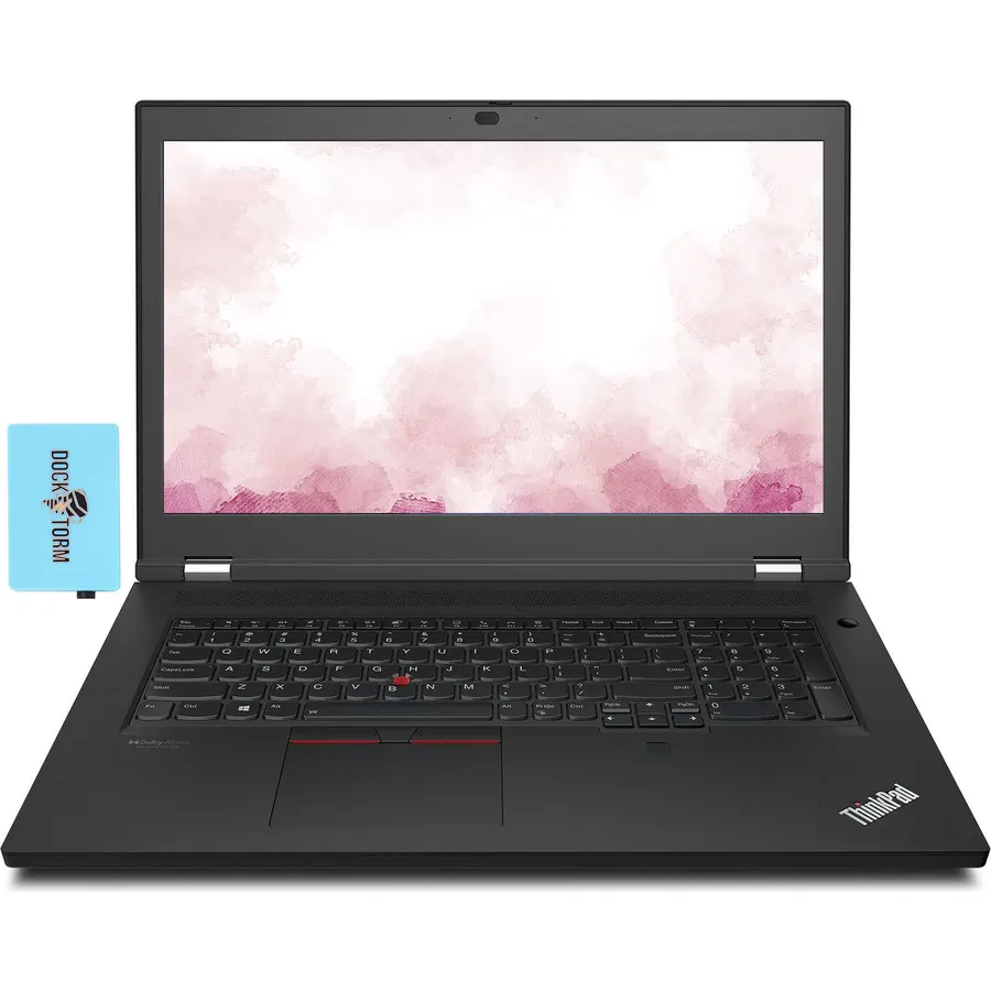 Lenovo ThinkPad P17 Gen 2 Workstation Laptop (Intel i9-11950H vPro 8-Core, 128GB RAM, 4TB PCIe SSD, RTX A2000, 17.3" 60Hz Full HD (1920x1080), Fingerprint, WiFi, Win 11 Pro) with Dockztorm Hub