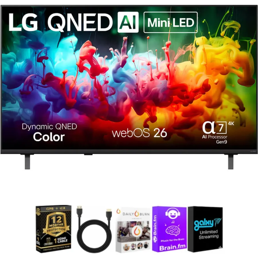 Samsung 100" QN80H Neo QLED 4K TV Bundle with HDMI Cable & CPS