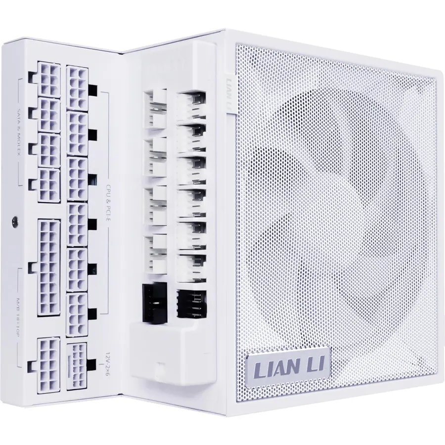 LIAN LI Edge Gold 1000W ATX 3.1 PSU, 80 Plus Gold, White (EG1000G.WH)