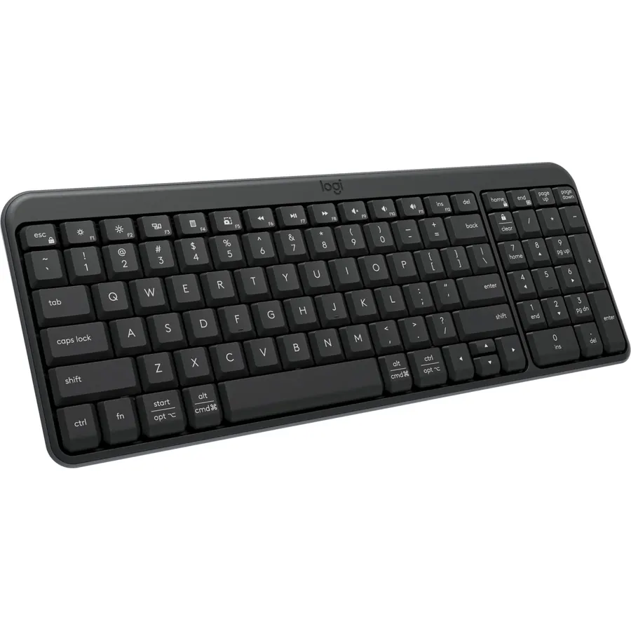 Logitech K250 Compact Wireless Bluetooth Keyboard with Number Pad, Graphite