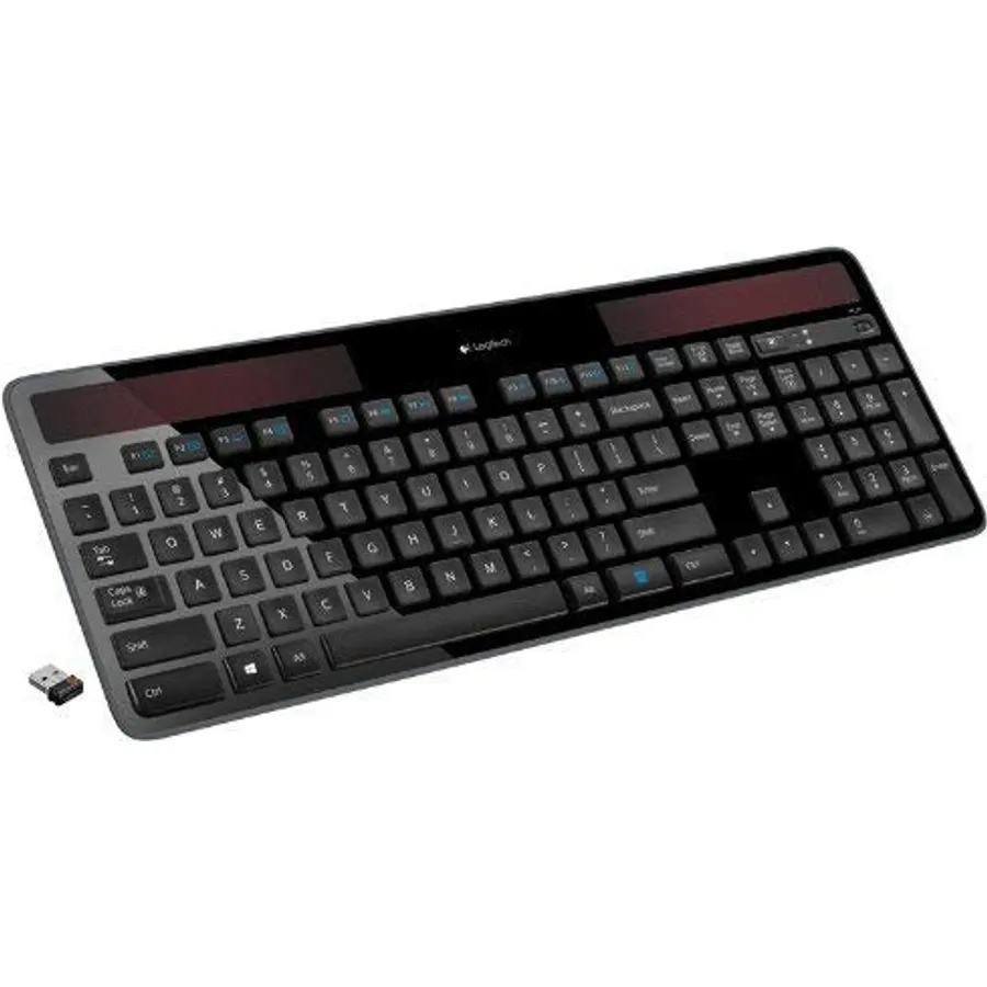 Logitech K750 Wireless Solar Keyboard Black for Windows Solar Recharging Keyboard (with Mouse)