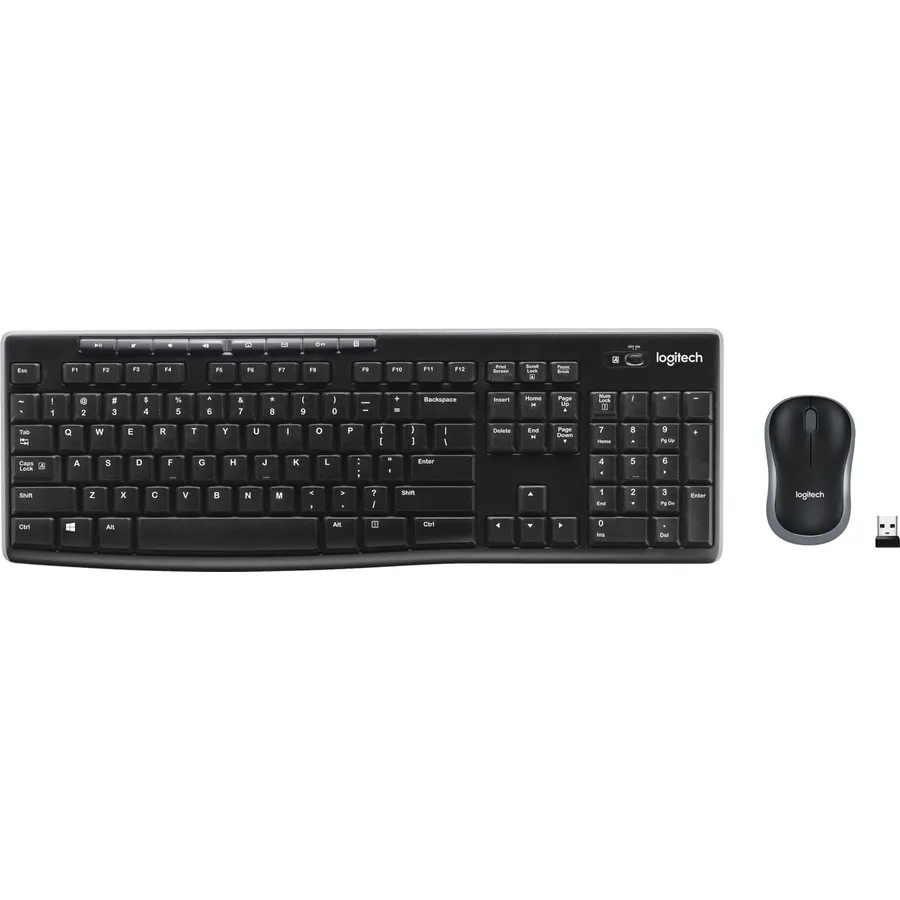 Logitech MK335 Full Size Quiet Wireless Keyboard Mouse Combo - Black/Silver