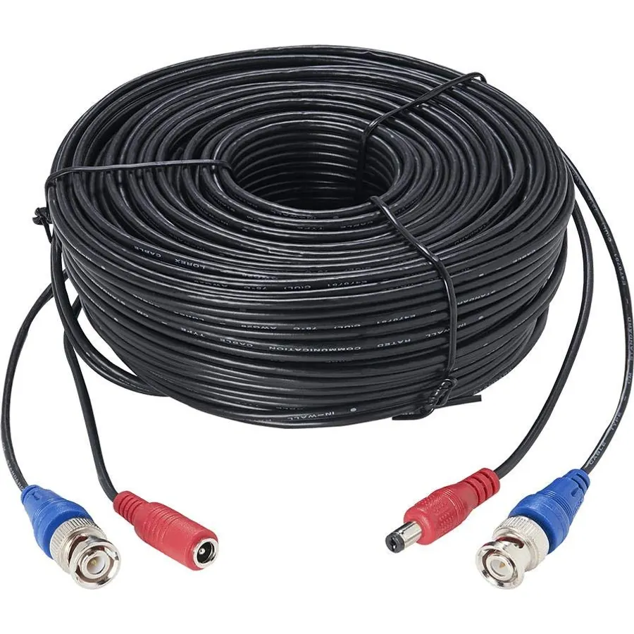 Lorex CB60UB4K 60ft (18m) Premium 4K BNC RG59/Power Siamese Accessory Cable, Supports 4K Analog Cameras