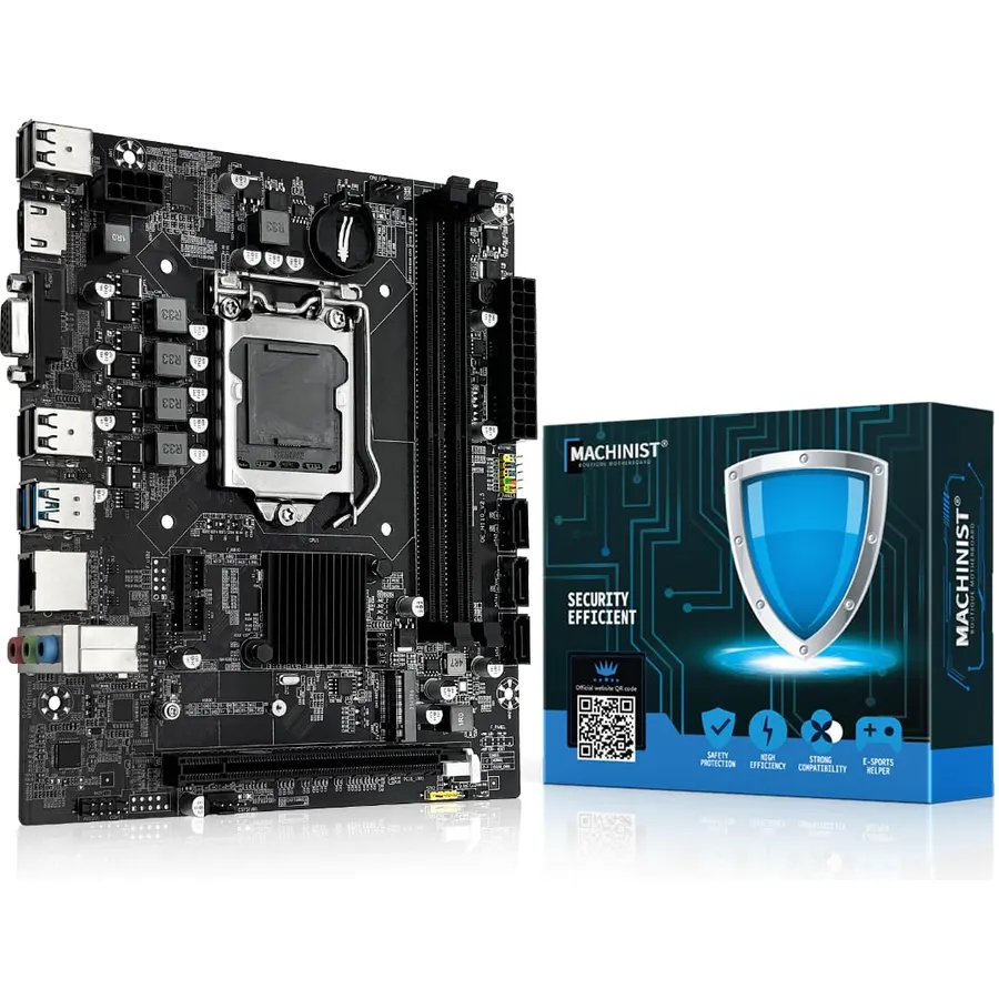 MACHINIST H110 LGA 1151 Motherboard for Intel Core 6th 7th i3/i5/i7, Pentium, Celeron Series CPUs (DDR4, NVME/SATA M.2, PCIe 2.0, SATA 6Gb/s)