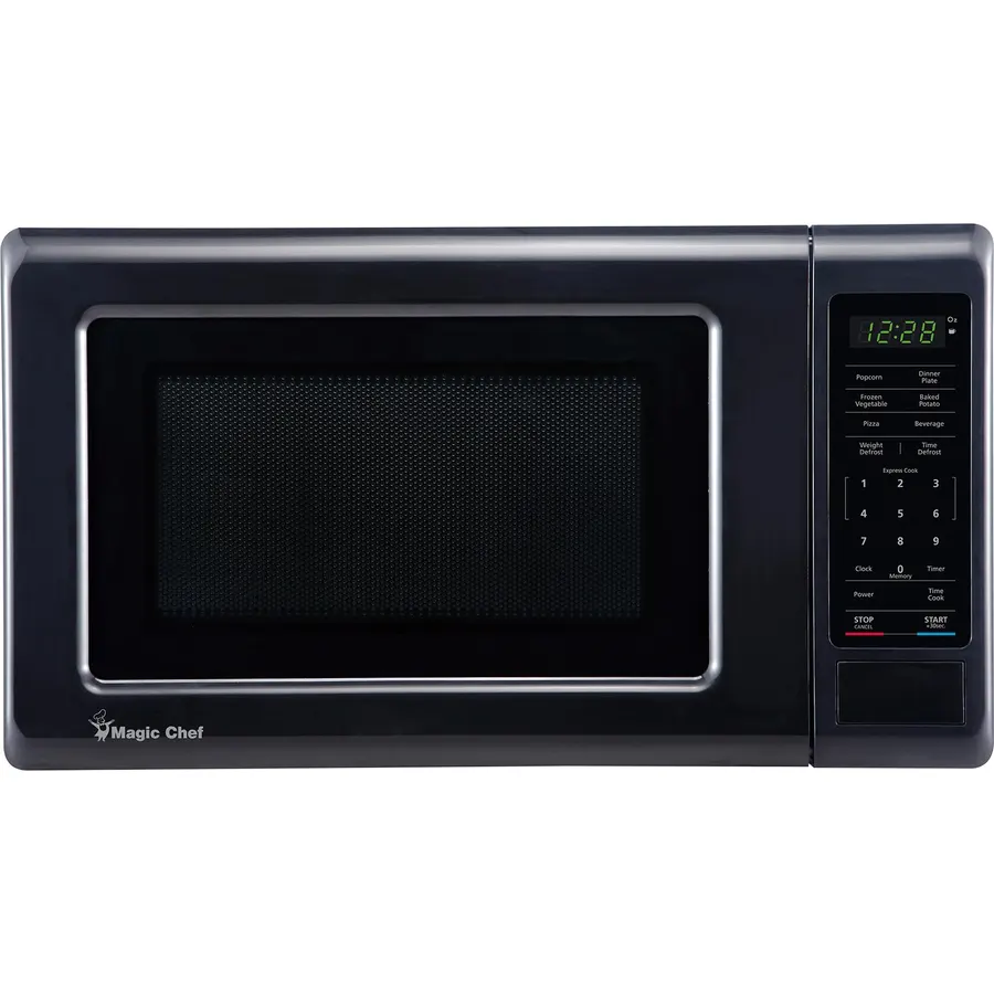Magic Chef 0.7 cu. ft. Countertop Microwave in Black - 700W (10.1"H x 17"W x 12.5"D) MC77MB