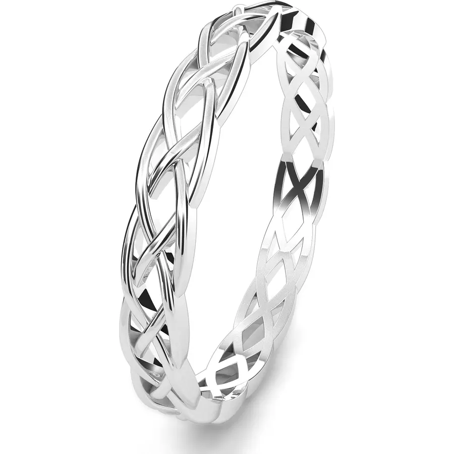 Metal Factory 925 Sterling Silver Celtic Knot Eternity Band Ring