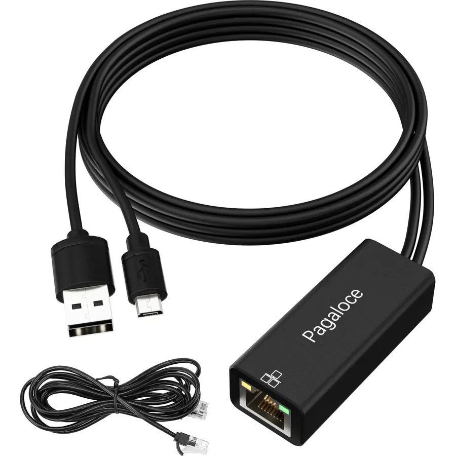 Micro USB to RJ45 Ethernet Adapter, for Fire TV Stick, 3FT, 10/100Mbps