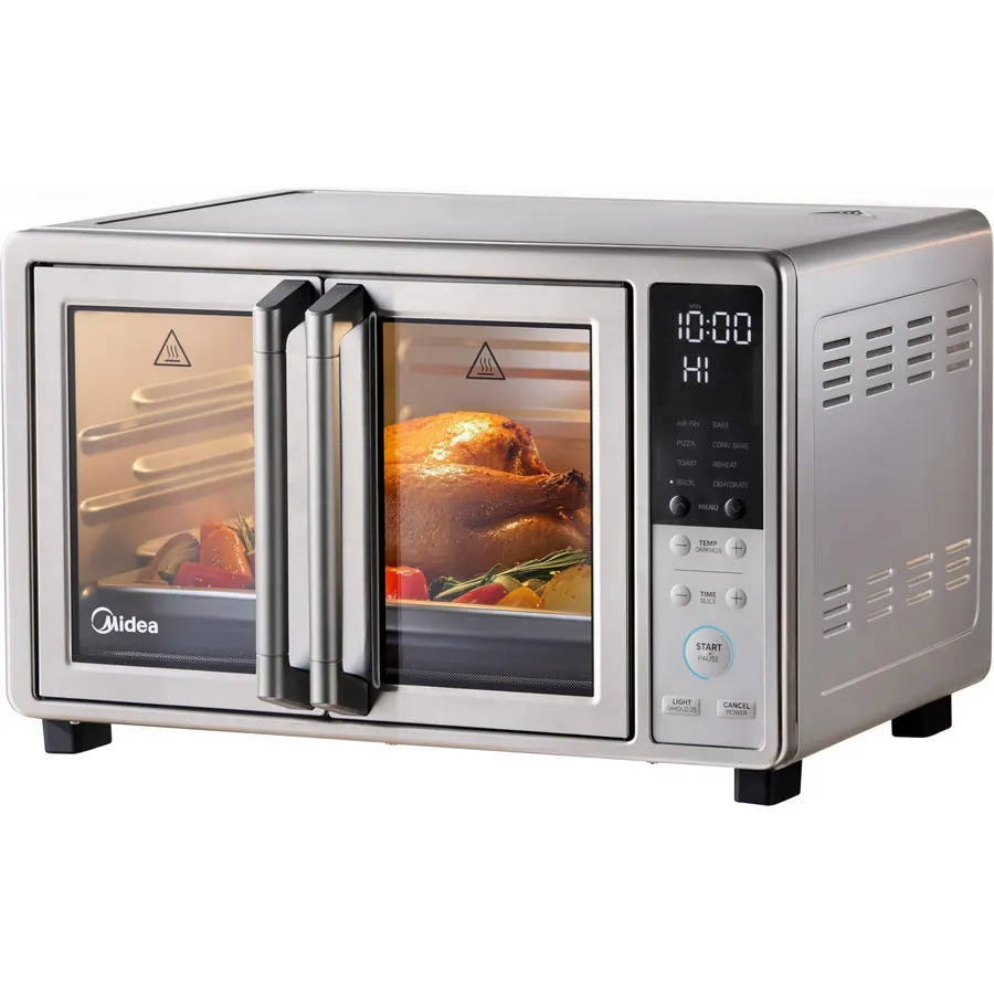 Midea Flexify Slim 8-in-1 French Door Toaster Oven Air Fryer Combo, 25QT