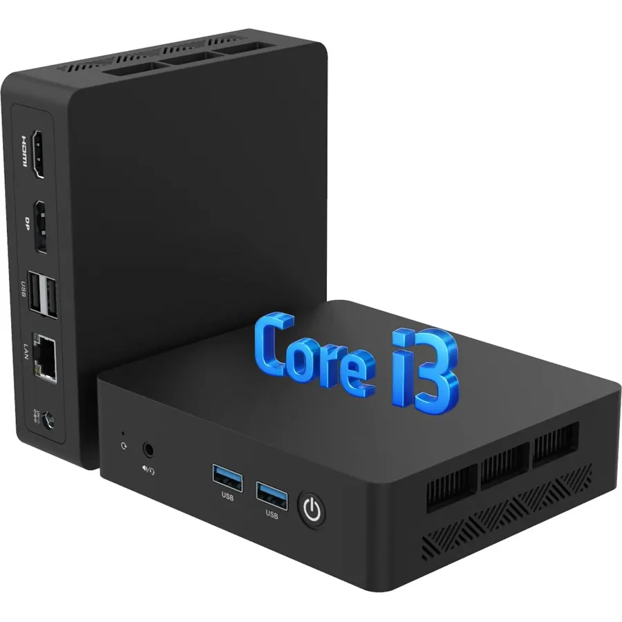 ASUS PB63 Full System Mini PC with Intel Core i3-14100 Desktop Processor, 8GB DDR5-4800 MHz RAM, 256GB PCIe G4x4 NVME SSD, Wi-Fi 6 & Bluetooth 5.2, USB-C, VESA Mount, Keyboard and Mouse Included