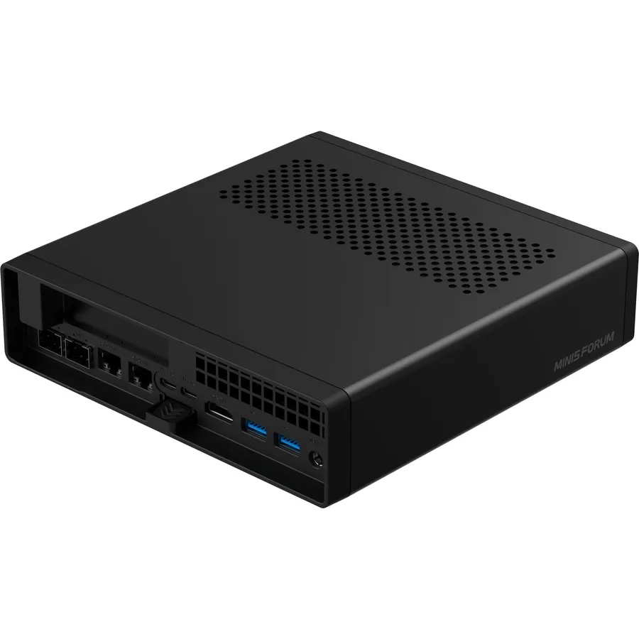 MINISFORUM AMD Ryzen 9 9955HX Barebone with MS-A2 Mini PC (16C/32T, up to 5.4GHz),PCIe×16, HDMI/2x USB-C (8K@60Hz), 2X SFP+ 10G, 2X 2.5G LAN, 3X SSD M.2 (2280/22110/U.2),NO RAM/SSD/OS