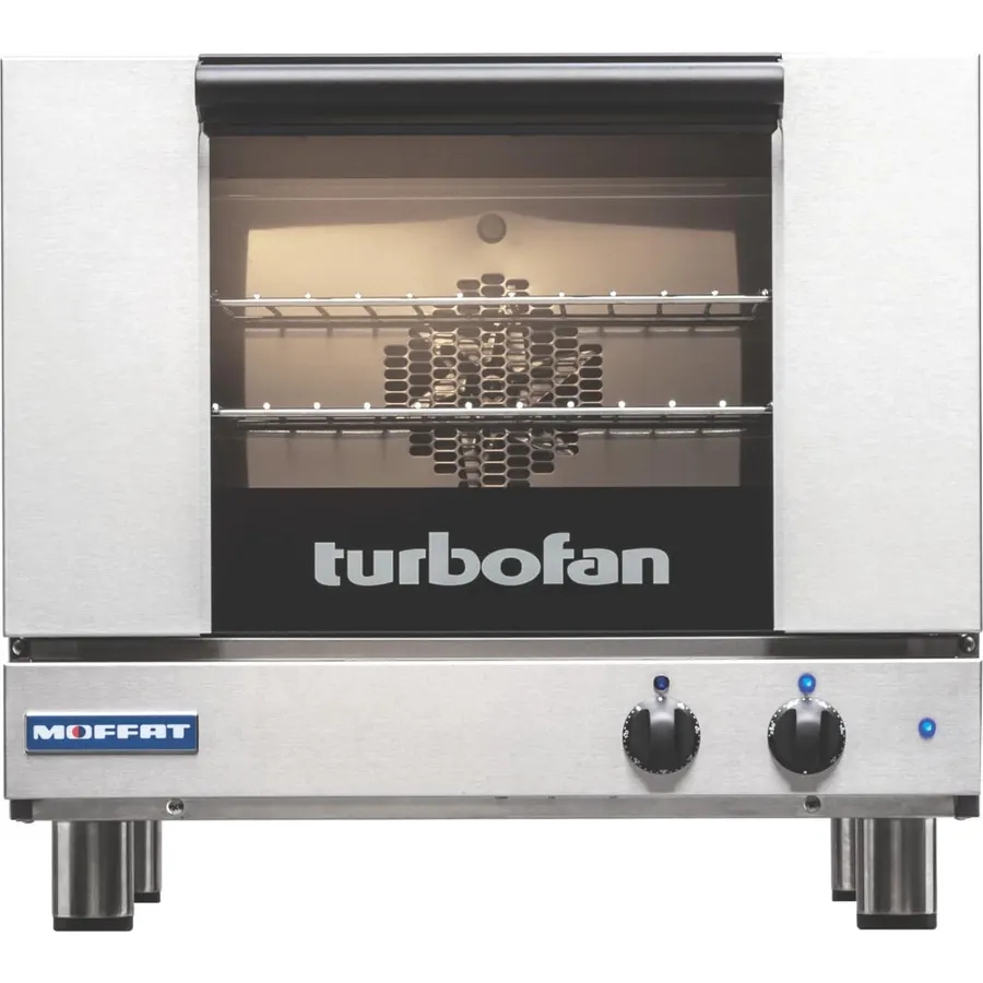 Moffat E22M3 24" Turbofan Half-Size Manual/Electric Countertop Convection Oven With Porcelain Oven Chamber, 110-120V