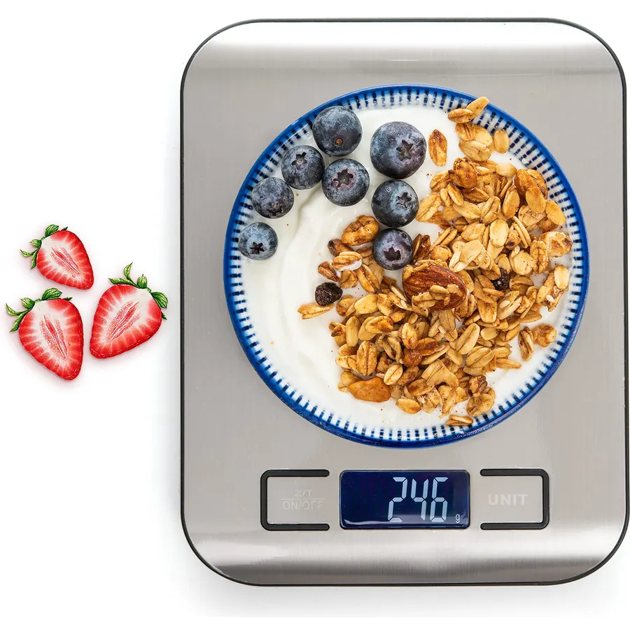 Moss and Stone Digital Kitchen Scale Food Multifunction Accuracy Digital Scale LCD Display 11 Lb 5 Kg, Food Scales Digital Weight Grams and Oz, Baking Scale, Stainless Steel Small Food Scale