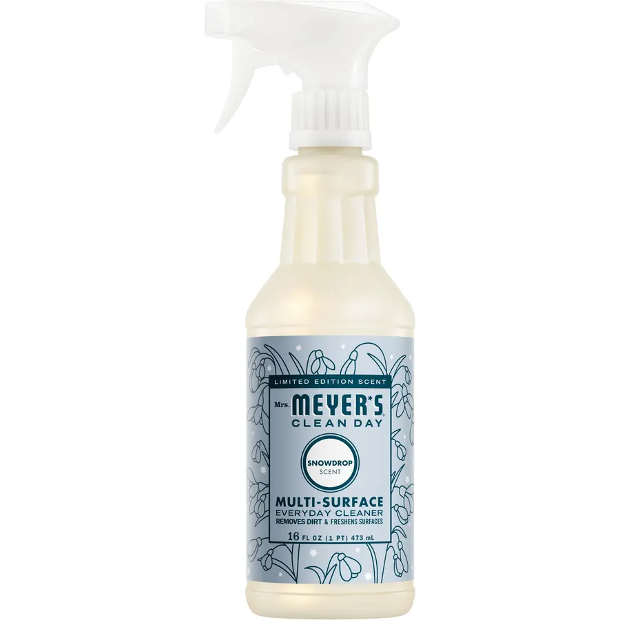 Mrs. MEYER'S CLEAN DAY Multi-Surface Cleaner, Snowdrop, 16 Fl Oz (Pack of 6)