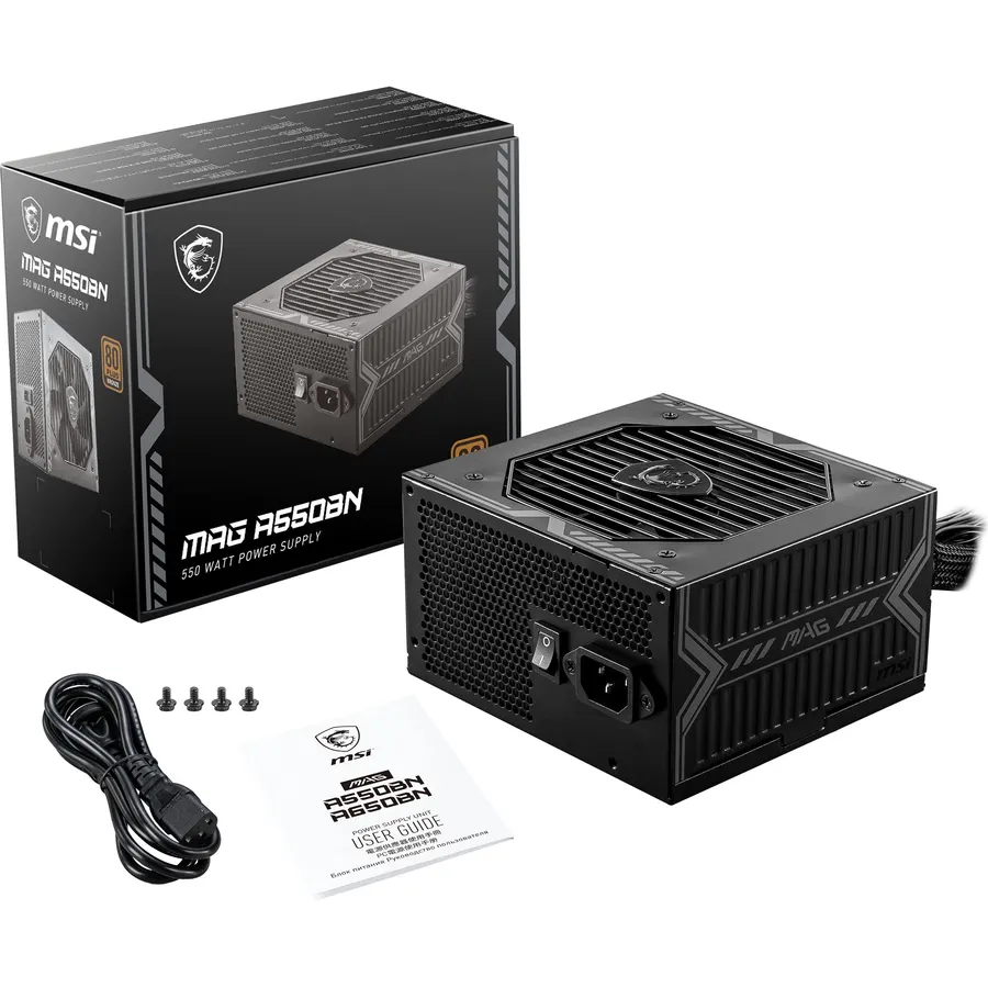 MSI MAG A550BN PC Power Supply Unit 550W 80 PLUS BRONZE PS1118