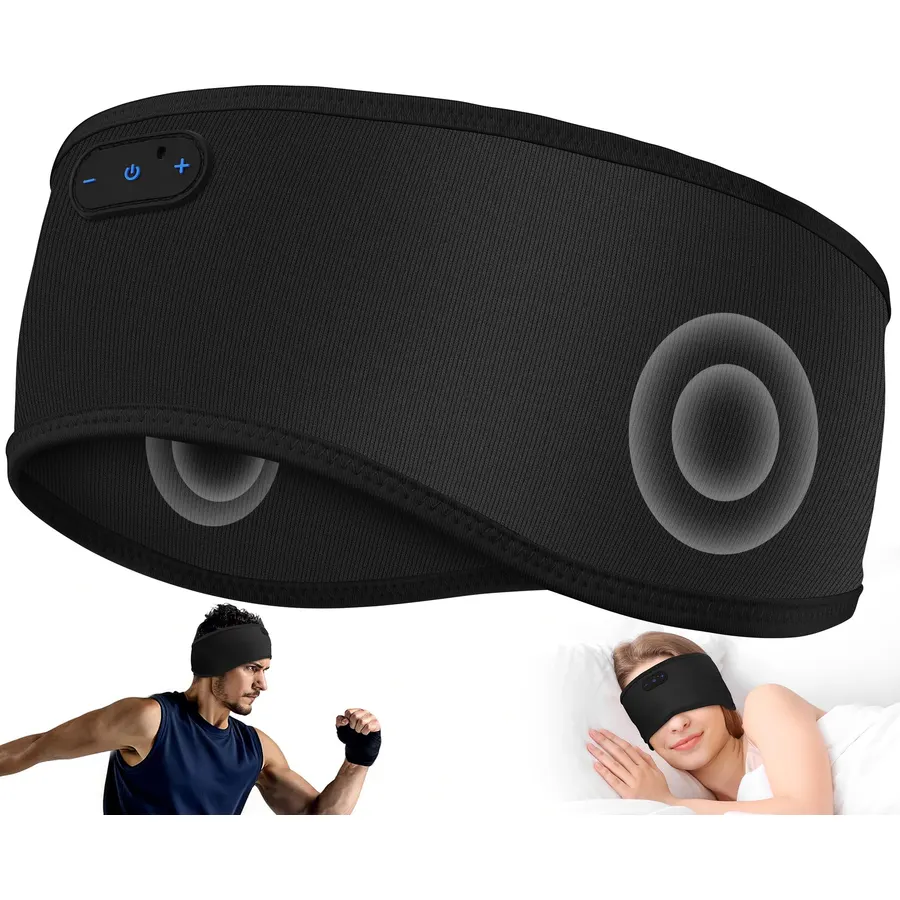 MUSICOZY Sleep Headphones Bamboo Bluetooth Headband for Side Sleepers