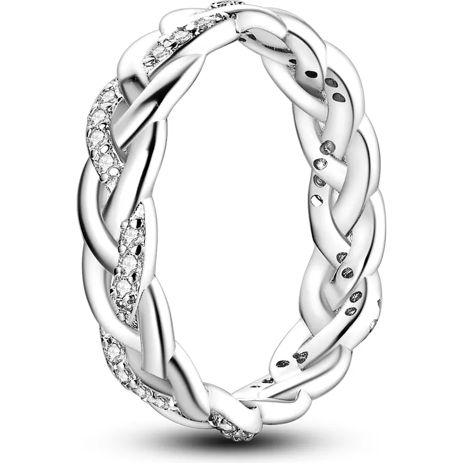 925 Sterling Silver Heart Infinity Knot Rings for Women